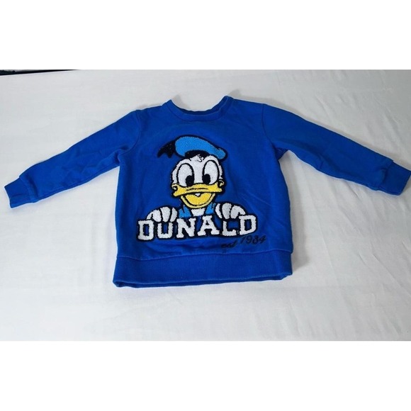 Disney Other - Disney Sweater 1.5-2yrs Blue‎ Embroidered Sweatshirt Donald Duck Graphic Vintage